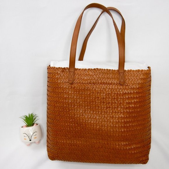 Madewell Large Transport Tote bag: Woven Leather - Picture 2 of 16